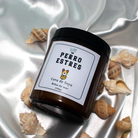 Perro Estres - Vela de Soya Premium Brisa de Mar