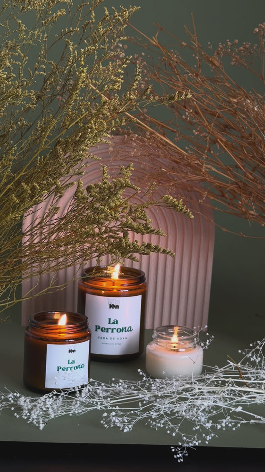 La Perrona – Vela de Soya Premium Vainilla